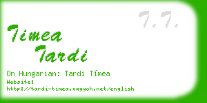 timea tardi business card